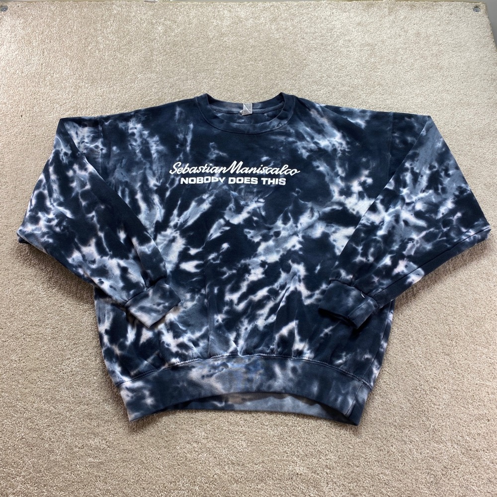 Oceanic Sebastian Maniscalco Sweatshirt Mens Large Black Tie Dye Tour Crewneck
